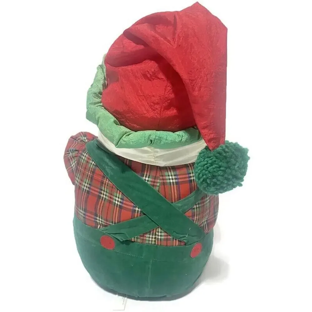 Vintage International Silver Co Puffy Nylon Santa Claus Christmas Plush 15